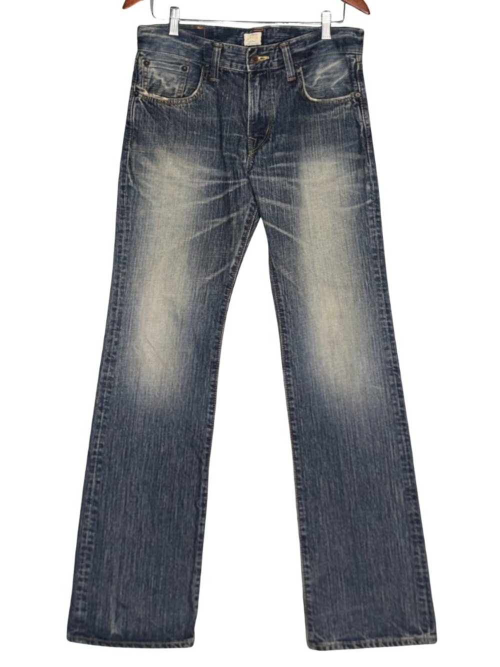 Vintage Edwin 511 Selvage Japanese Denim Distressed Whiskered Medium Wash 30x33